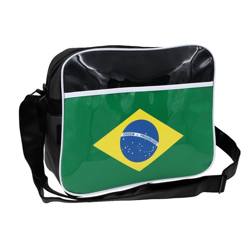 Country Flags Postman School Laptop Carry Shoulder Bag Brazil
